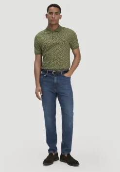 hessnatur Print Piqué Polo Relaxed aus reiner Bio-Baumwolle von seetang New