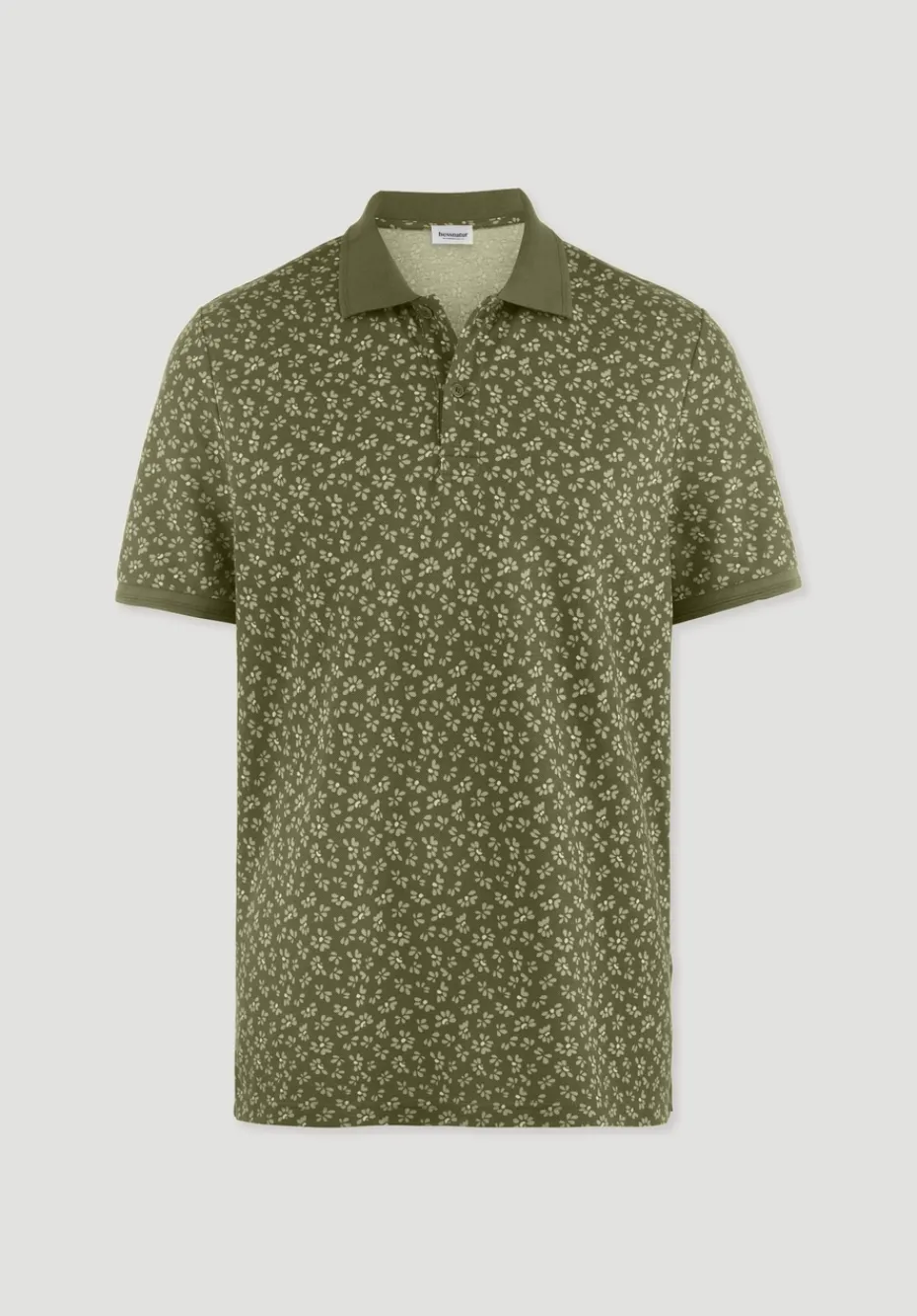 hessnatur Print Piqué Polo Relaxed aus reiner Bio-Baumwolle von seetang New