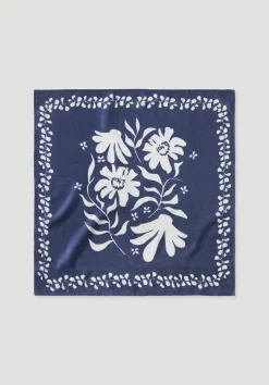hessnatur Print Seidentuch von mitternachtsblau Best