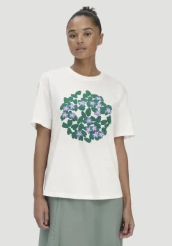 hessnatur Print T-Shirt Oversize LIV LEE aus reiner Bio-Baumwolle von seegrün Discount