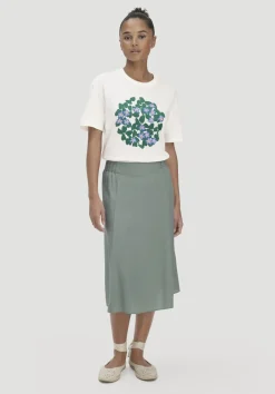 hessnatur Print T-Shirt Oversize LIV LEE aus reiner Bio-Baumwolle von seegrün Discount