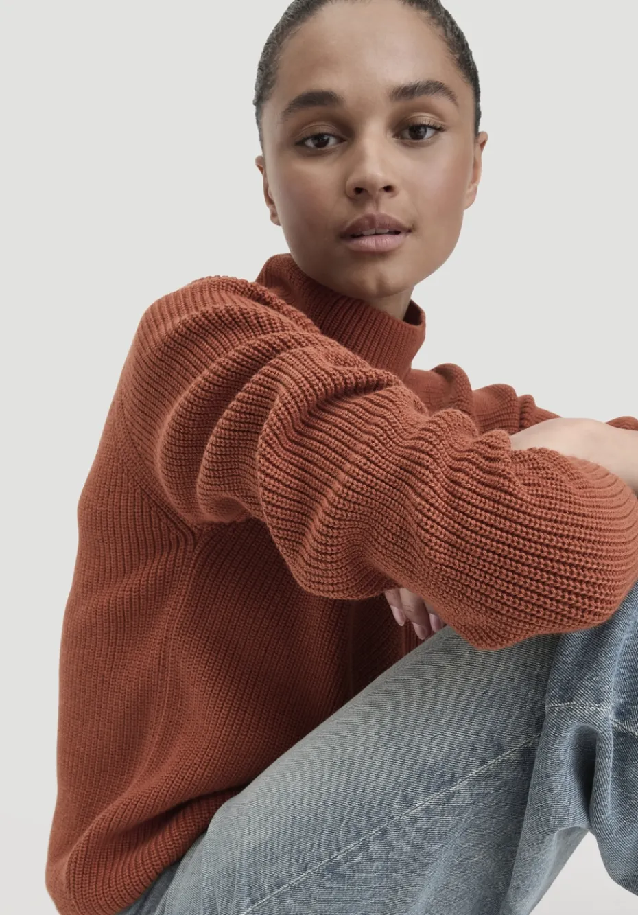 hessnatur Pullover Relaxed aus reiner Bio-Baumwolle von rost Outlet