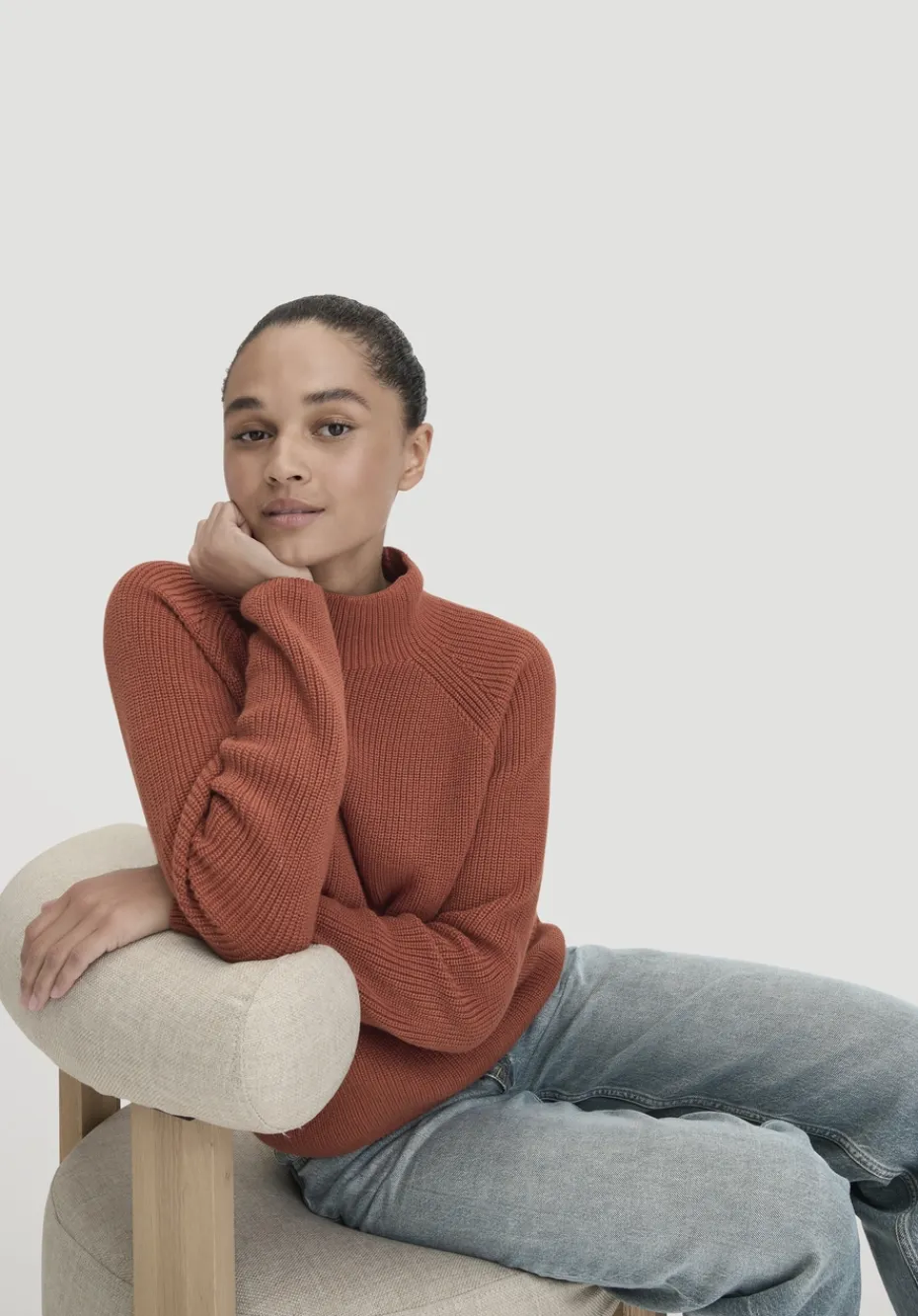 hessnatur Pullover Relaxed aus reiner Bio-Baumwolle von rost Outlet