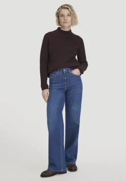 hessnatur Pullover Relaxed aus reiner Bio-Baumwolle von schwarzbeere Hot