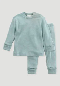 hessnatur Pyjama aus Bio-Baumwolle mit Bio-Merinowolle und Seide von mint Outlet