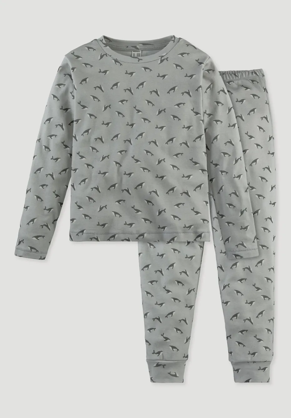 hessnatur Pyjama aus reiner Bio-Baumwolle von nebelgrau Sale