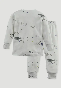 hessnatur Pyjama aus reiner Bio-Baumwolle von nebelgrau