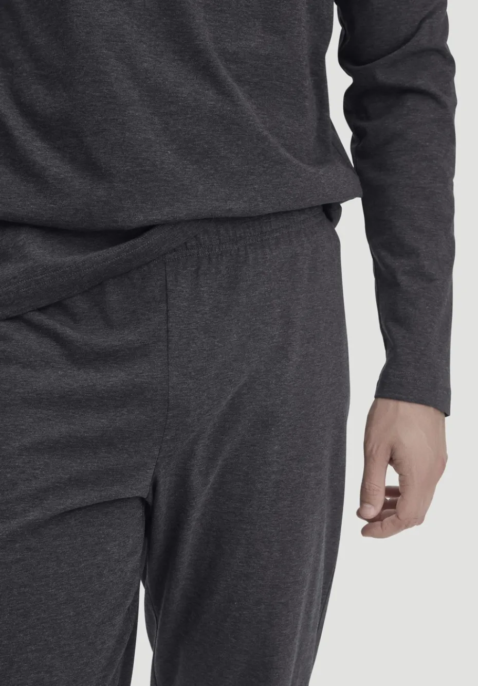 hessnatur Pyjama PURE COTTON aus reiner Bio-Baumwolle von anthrazit Discount