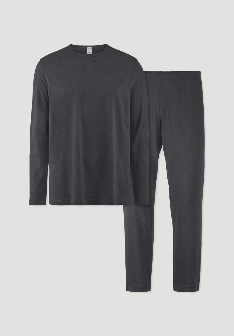 hessnatur Pyjama PURE COTTON aus reiner Bio-Baumwolle von anthrazit Discount