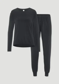 hessnatur Pyjama PURE FLOW aus TENCEL™ Modal von schwarz Online