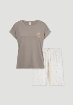 hessnatur Pyjama PURE FLOW aus TENCEL™ Modal von mandelbraun