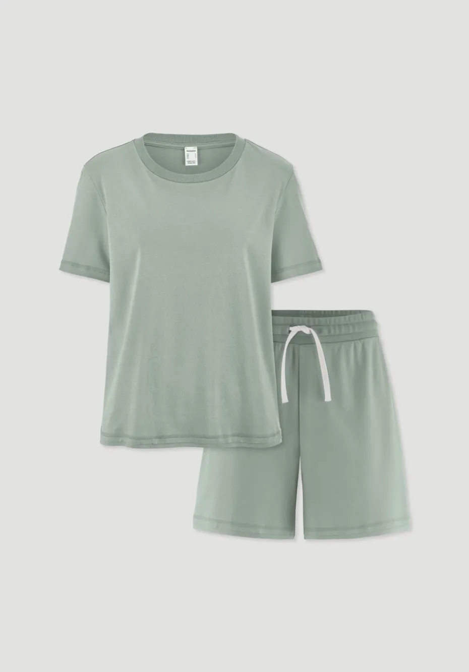 hessnatur Pyjama PURE NATURE aus reiner Bio-Baumwolle von mattgrün New