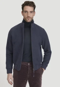 hessnatur Rhön Blouson Jacke Regular aus regionaler Schurwolle von marine Hot