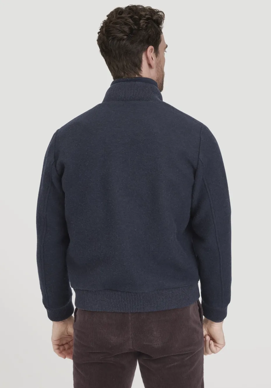 hessnatur Rhön Blouson Jacke Regular aus regionaler Schurwolle von marine Hot