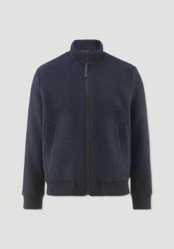 hessnatur Rhön Blouson Jacke Regular aus regionaler Schurwolle von marine Hot