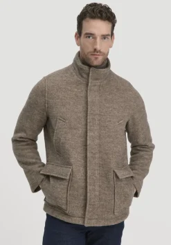 hessnatur Rhön Jacke Regular aus regionaler Schurwolle von naturbeige Discount