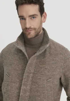 hessnatur Rhön Jacke Regular aus regionaler Schurwolle von naturbeige Discount