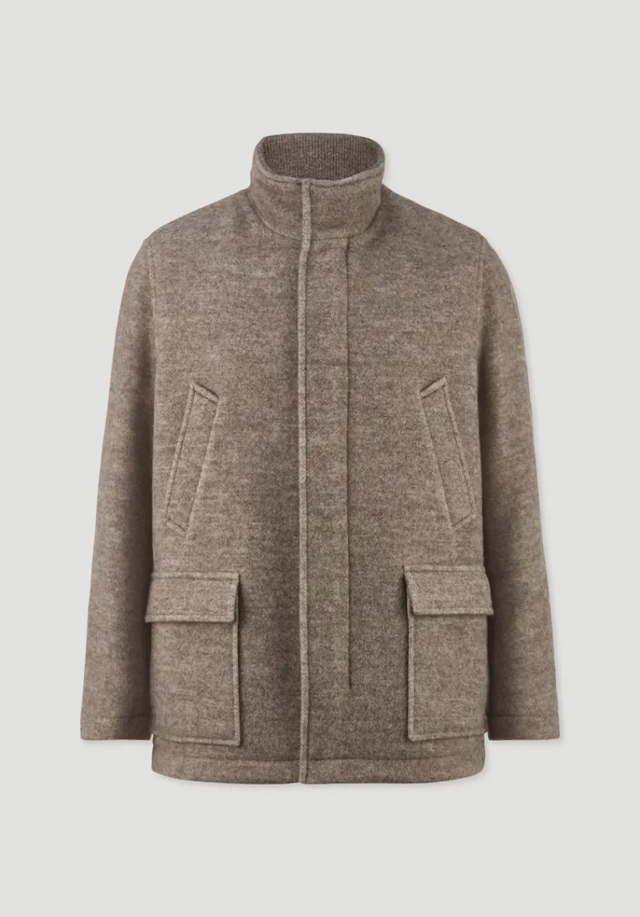 hessnatur Rhön Jacke Regular aus regionaler Schurwolle von naturbeige Discount