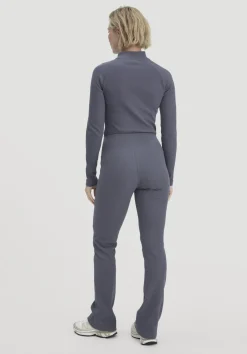 hessnatur Rib Leggings High Waist BETTER RECYCLING aus Bio-Baumwolle von schieferblau Sale