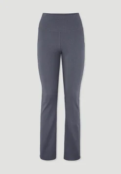 hessnatur Rib Leggings High Waist BETTER RECYCLING aus Bio-Baumwolle von schieferblau Sale