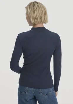 hessnatur Rib Longsleeve Slim aus Bio-Baumwolle von marine New