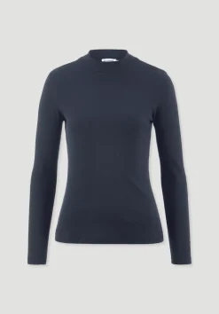 hessnatur Rib Longsleeve Slim aus Bio-Baumwolle von marine New