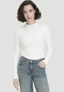hessnatur Rib Longsleeve Slim aus Bio-Baumwolle von naturweiss New