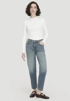 hessnatur Rib Longsleeve Slim aus Bio-Baumwolle von naturweiss New