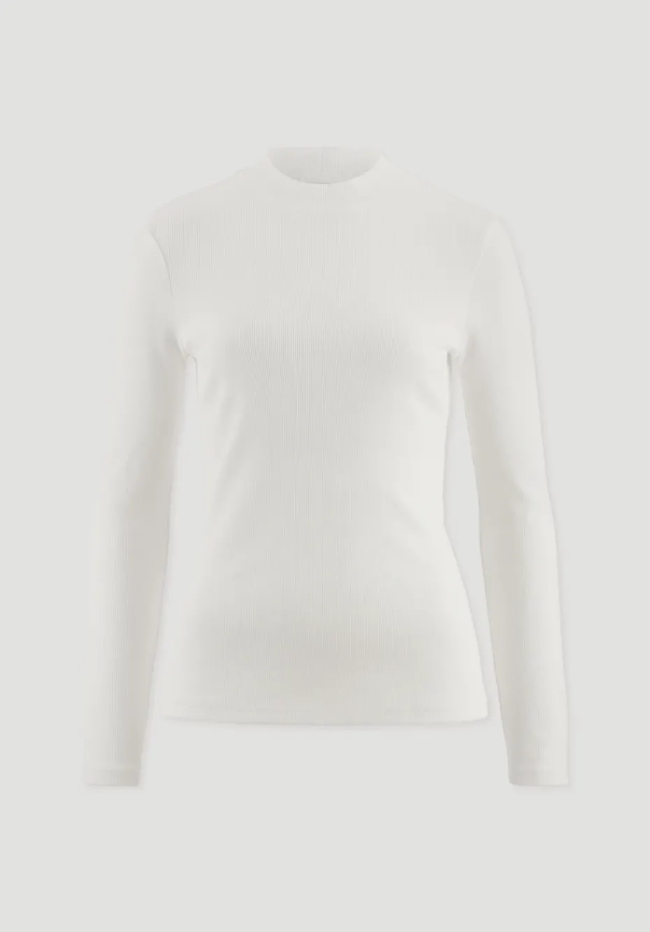 hessnatur Rib Longsleeve Slim aus Bio-Baumwolle von naturweiss New