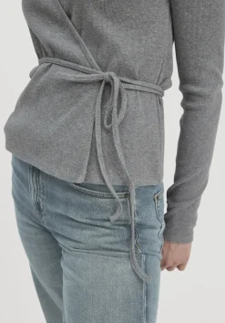 hessnatur Rib Longsleeve Slim aus Bio-Baumwolle von grau New