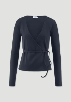 hessnatur Rib Longsleeve Slim aus Bio-Baumwolle von marine Online