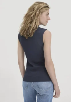 hessnatur Rib Top Slim aus Bio-Baumwolle von marine Sale