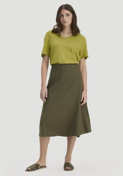 hessnatur Rock Midi Regular aus reinem Leinen von goldoliv Clearance