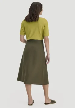 hessnatur Rock Midi Regular aus reinem Leinen von goldoliv Clearance