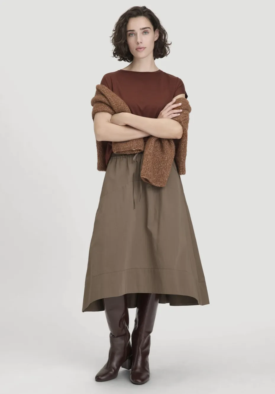 hessnatur Rock Midi Relaxed aus reiner Bio-Baumwolle von camel