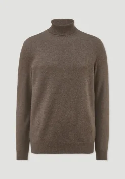 hessnatur Rollkragen Pullover Regular aus Bio-Merinowolle mit Cashmere von sand Online