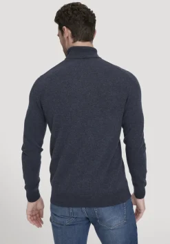 hessnatur Rollkragen Pullover Regular aus Bio-Merinowolle mit Cashmere von dunkelblau Discount