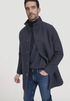hessnatur Rollkragen Pullover Regular aus Bio-Merinowolle mit Cashmere von dunkelblau Discount