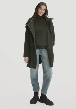 hessnatur Rollkragen Pullover Relaxed BETTER RECYCLING aus reinem Cashmere von tannengrün Hot