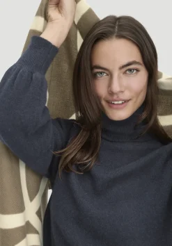 hessnatur Rollkragen Pullover Relaxed BETTER RECYCLING aus reinem Cashmere von marine Discount