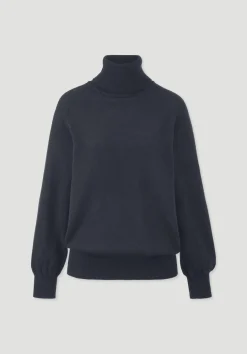 hessnatur Rollkragen Pullover Relaxed BETTER RECYCLING aus reinem Cashmere von marine Discount