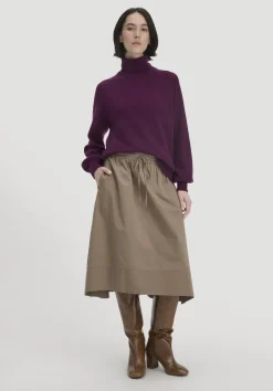 hessnatur Rollkragen Pullover Relaxed BETTER RECYCLING aus reinem Cashmere von dunkles purpur Discount