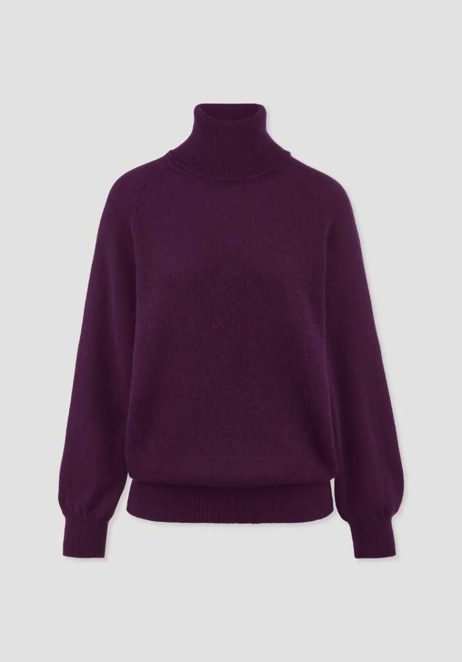 hessnatur Rollkragen Pullover Relaxed BETTER RECYCLING aus reinem Cashmere von dunkles purpur Discount