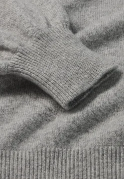 hessnatur Rollkragen Pullover Relaxed BETTER RECYCLING aus reinem Cashmere von hellgrau New