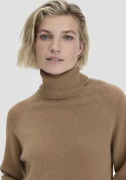 hessnatur Rollkragen Pullover Relaxed BETTER RECYCLING aus reinem Cashmere von dunkles camel Sale