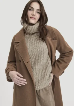 hessnatur Rollkragenpullover Relaxed aus Alpaka mit Bio-Baumwolle von naturbeige New