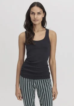 hessnatur Rundhals Tanktop im 2-Pack PURE COTTON aus reiner Bio-Baumwolle von schwarz Hot