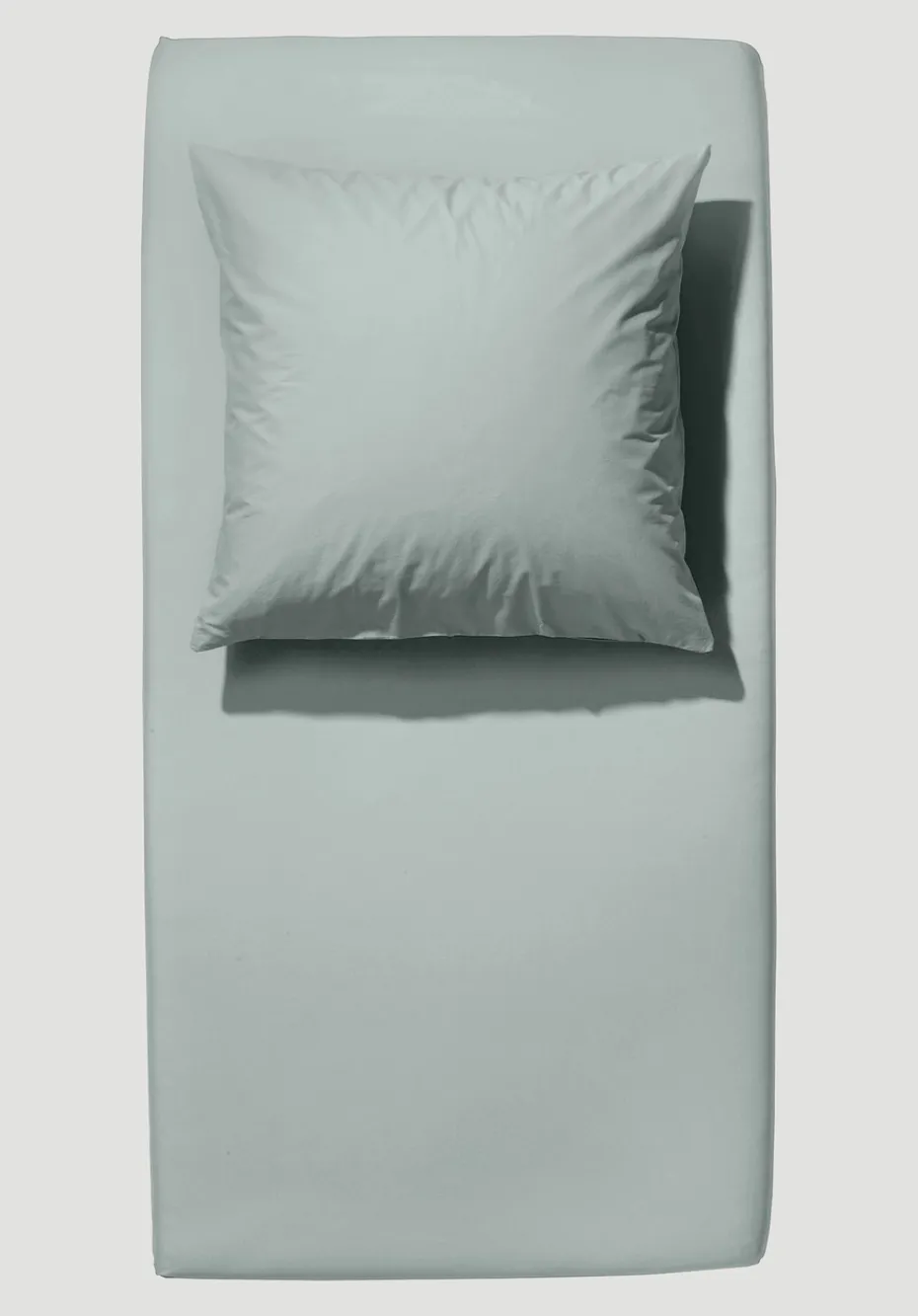 hessnatur Satin Spannbettlaken aus reiner Bio-Baumwolle von salbei Clearance
