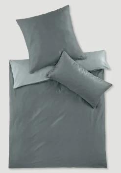 hessnatur Satin Wende Bettwäsche Set aus reiner Bio-Baumwolle von tiefseegrün Discount