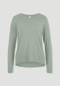 hessnatur Schlaf Longsleeve PURE FLOW aus TENCEL™ Modal von mattgrün Hot